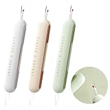 Koonafy 2in1 糸通し ひも通し 3個入り ミシン糸 穿針器 穿針工具 糸通し針 針結び器 糸切り用 高齢者 年寄り 主婦 糸が簡単に通せる 糸切りやすい 伸縮性 工芸ツール 裁縫道具 老人用穿針器 抜糸工具 仕立て (3つ)