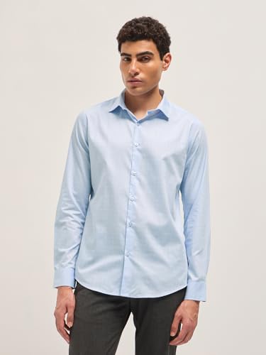 Image of THE BEAR HOUSE Men's Checked Tailored Fit Formal Shirt