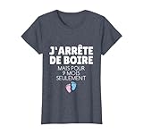 J'Arrête De Boire - Mais Pour 9 Mois Seulement. Une façon amusante d'annoncer une grossesse. Drôle Idées De Cadeaux Announcement Futurs Parents. Future Maman Annoncer La Grossesse Enceinte Fête Du Bébé.