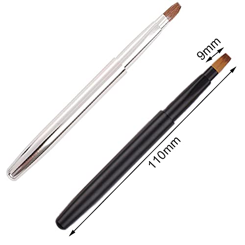 JiangbihanXX 2 Pcs Retractable Lip Brushes Lip Liner Brushes Travel Retractable Lip Brushes for Women Girls Travel and Daily Use - Image 7