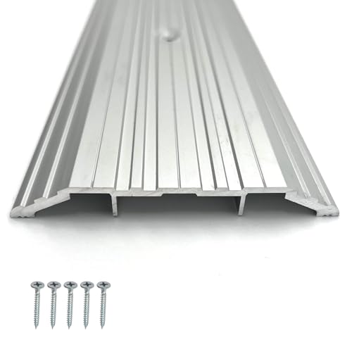 KC Hardware Aluminum Door Threshold- Door Saddle- Metal Transition Strip for Flooring- Door Sill Extension- Door Thresholds for Exterior Doors- 4