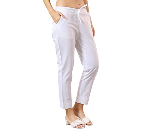 Image of TRASA Ultra Soft Cotton Regular and Plus 8 Colour Cotton Pants for Womens and Girls - Available Sizes : M,L,XL,2XL,3XL,4XL,5XL