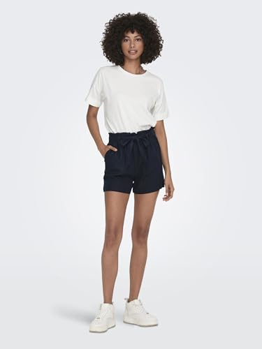 JACQUELINE de YONG Only&JDY JDYSAY MW Linen Shorts WVN Noos, Sky Captain, S Femme – vue 6
