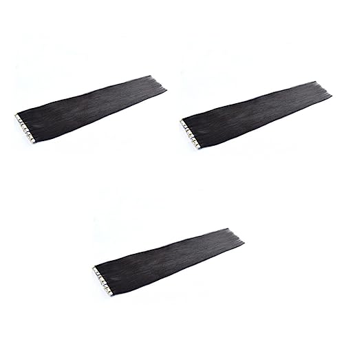 Extension cheveux naturels noirs à bande adhésive DOITOOL 75 cm - 7