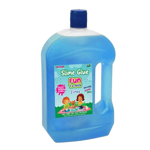 Image of HOTKEI (2 Liter) Blue Slime Glue DIY Magic Toy Jelly Putty Making kit Set Borax Slime Glue Liquid Gel Toy for Boys Girls Kids for Making Slime at Home