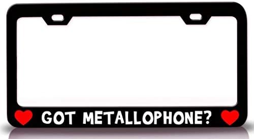 Custom Brother - GOT METALLOPHONE w/Heart Music Musician Metal Car SUV Truck License Plate Frame Bl n51