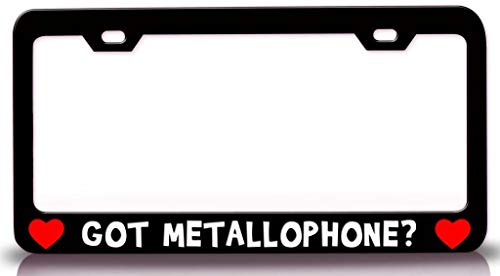 Custom Brother - Got Metallophone W/Heart Music Musician Metal Car Suv Truck License Plate Frame Bl N51 #TOP1