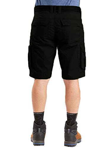 Image of ROL Reoutlook Men's 100% Solid Cotton Cargo Shorts /Bermuda with Multi-Pockets and Waist Belt
