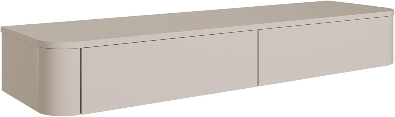 Selsey Mobile TV Sospeso 140 cm - Elegante Mobile TV Soggiorno in Finitura Cachemire, Moderno e Funzionale, Pannello Laminato e MDF di Alta Qualità, Design Minimalista, Perfetto per il Tuo Soggiorno