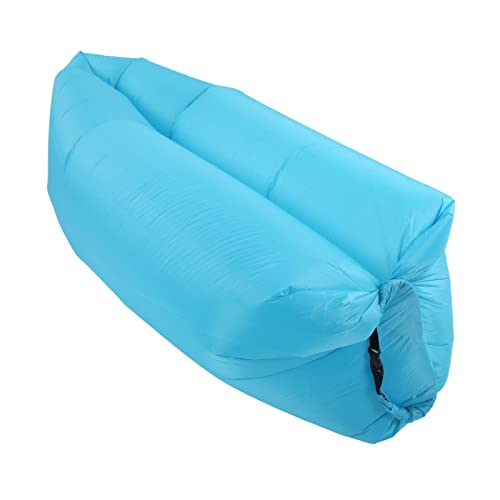 Inflatable Sofa Easy Inflation Comfortable Portable Inflatable Sofa with Storage Bag for Outdoor (Sky Blue)