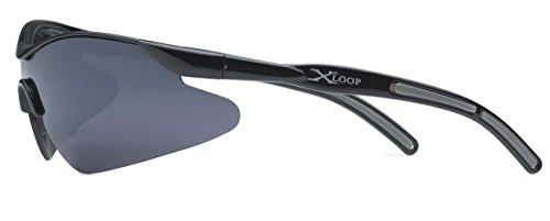 Kids X-Loop Boys Sports Wrap Shield Baseball Fishing Sunglasses - (Black)2