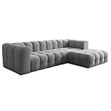 Design moderno senza tempo: il divano angolare BALOO L convince per l'elegante design imbottito e le morbide curve che conferiscono al vostro soggiorno un tocco di stile.