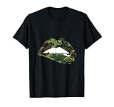 Camouflage Lips Camo Lipstick Kiss Mouth Army T-Shirt