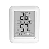 Digitales Temperatur- und Feuchtigkeitsmessgerät, 85 x 68 x 19 mm, LCD-Hygrometer mit Max/Min-Verfolgung, Komfort-Ausdrucksanzeige, für Zuhause, Büro, Küche, Gewächshaus