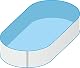 Ovales Schwimmbecken Trendpool 5,30 x 3,20 x 1,20 m