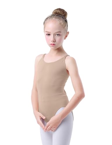 Daydance Girls Nude Leotard with Adjustable Straps
