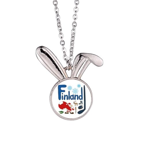 Collier symbole national de la Finlande et son lapin idéal pour sublimer vos tenues d'été