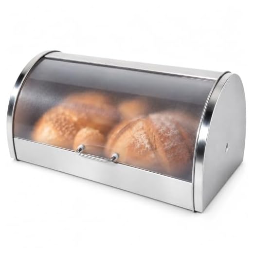 Oggi Stainless Steel Roll Top Bread Box