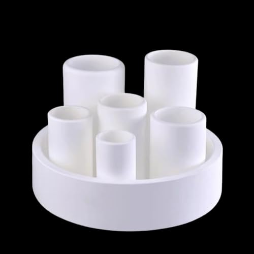 High-Temperature Resistant Magnesium Oxide Crucible - 0.9 to 1400mL Capacity, Ideal for Laboratory and Industrial Use 1pcs(D47*2.5mm)