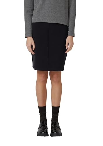 Jupe en jersey doux s.Oliver noir courte 34 cm : vêtement basique femme extensible et confortable