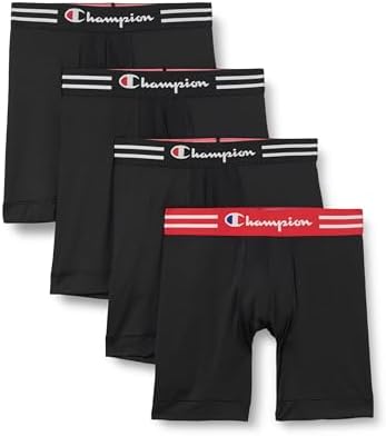 Champion Men's Everyday Active Lightweight Stretch Boxer Briefs - 4 Pack Boxer Briefs (pack of 4)