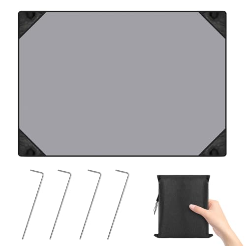 Tapis de Plage Couverture de Plage,140x200cm Couverture de Pique-Nique Imperméable, Couverture de Couverture de Plage Portable, avec 4 Piquets Fixes pour Pique-Niques de Plage, Camping, Picnic, Voyage