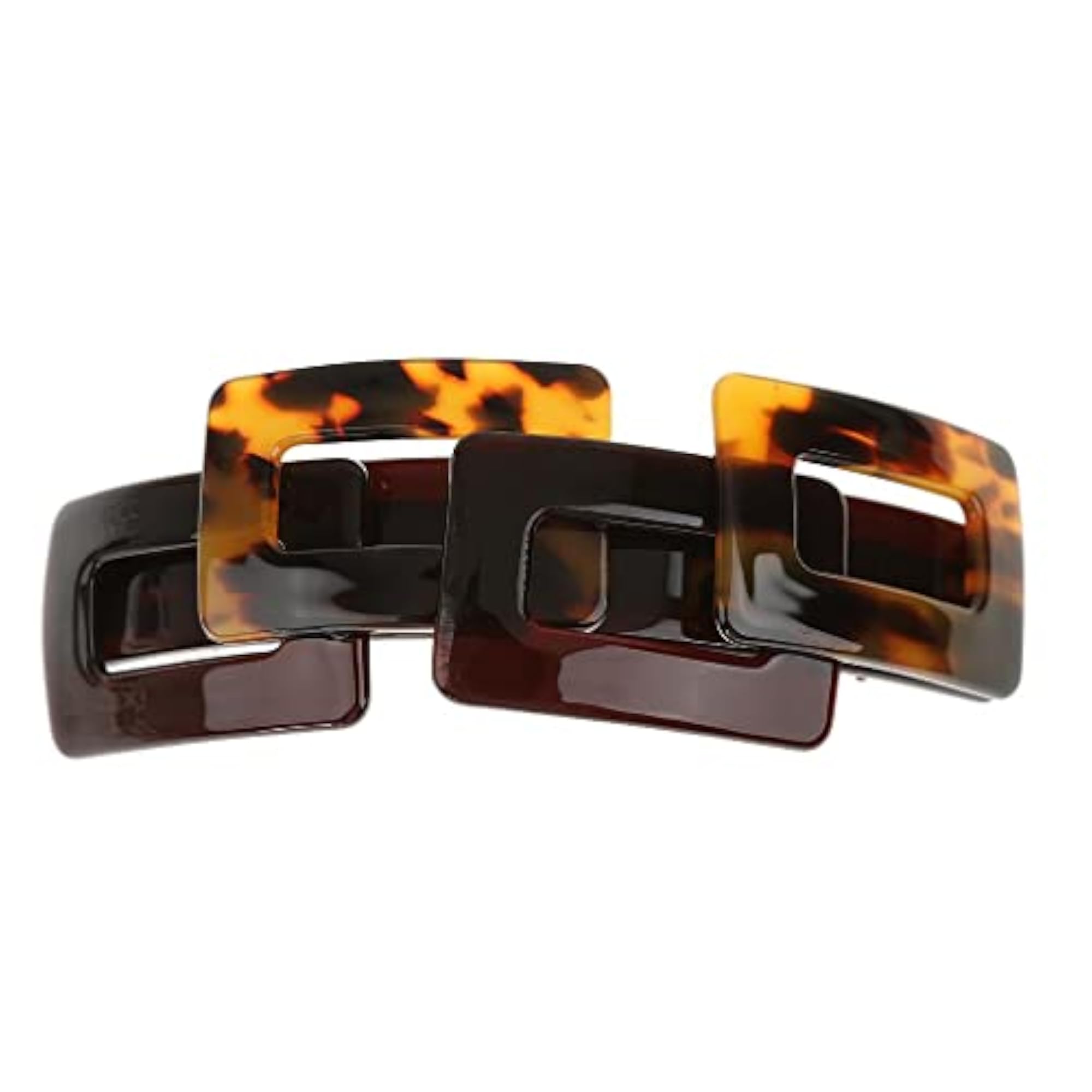 Leopard Print Large French Barrette Ponytail Holder, Stylish