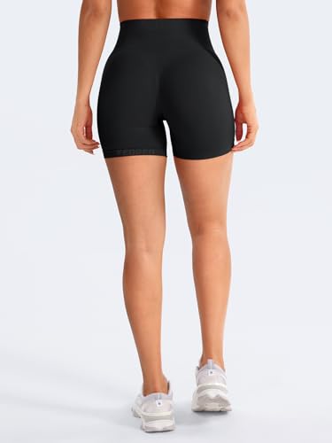 YEOREO Women Seamless Scrunch Workout Shorts High Waisted Intensify Running Gym Yoga Workout4