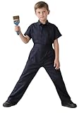 UQJE Kids Coveralls for Boys Blue Mechanic Coveralls Jumpsuit Kids Halloween Overalls Costume-M