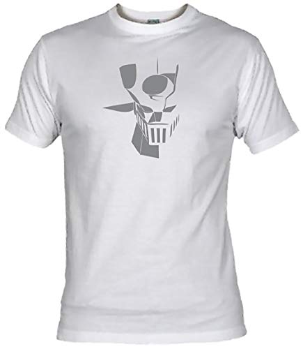Camisetas EGB Camiseta Mazinger Z Adulto/niño ochenteras 80´s Retro (Blanco, M)