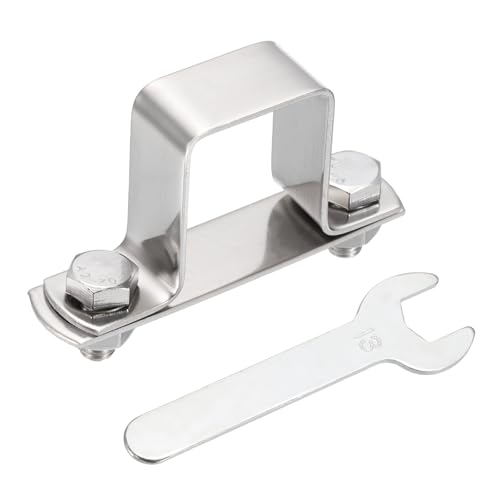 QUARKZMAN Soporte En Forma De U Para Tubo Cuadrado 30x40mm Abrazadera En Forma De U De Acero Inoxidable 304 Con Placa De Tornillo Tuercas Y Llave Para Tubos