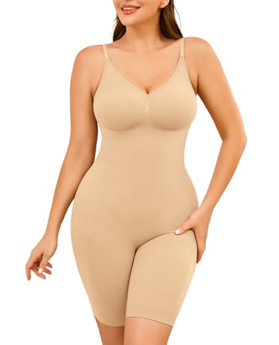 AegisChic Shapewear for Women Tummy Control Mid Thigh Seamless Bodysuit Butt Lift Full Body Suit...