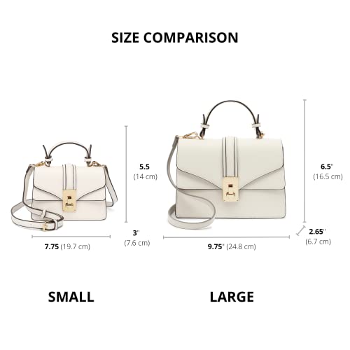 Scarleton Handbags For Women, Crossbody Bags For Women, Structured Mini Satchel Purses, Top Handle Shoulder Bag Medium, H20772Al - White #TOP6