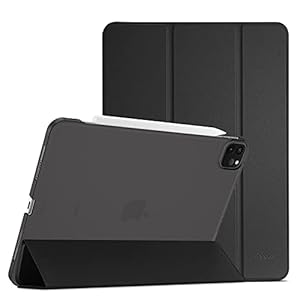 ProCase Hülle für 12,9" iPad Pro 2022/2021/2020/2018 (6/5/4/3 Gen), Schutzhülle Leicht Dünn Hart Smart Case Cover Kompatibel mit 12.9 Zoll iPad Pro -Schwarz