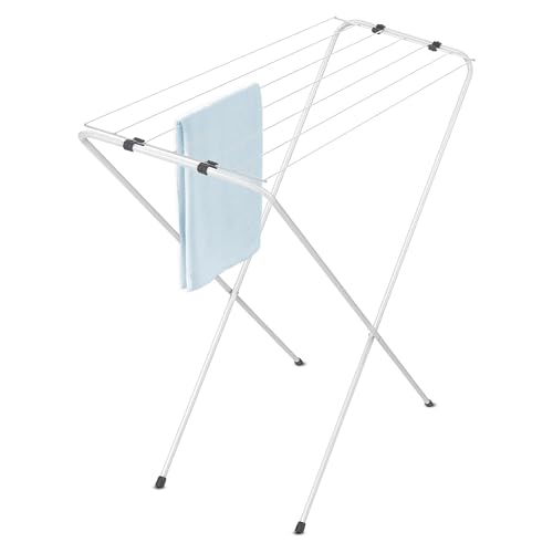 Spetebo Wäscheständer klein klappbar 6 m Trockenlänge - 88 x 83 cm - Mini Wäschetrockner für wenig Platz - Badewannen Standtrockner Solo Wäschetrockner kompakt für Balkon Innen und Außen