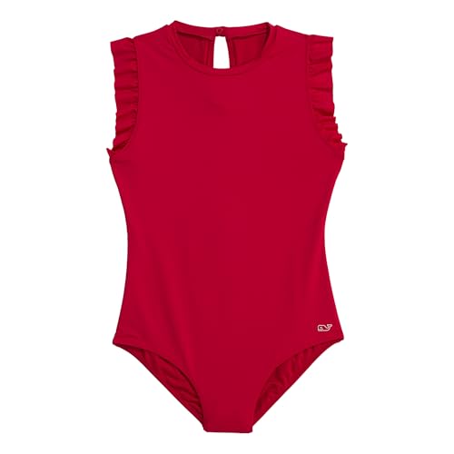 vineyard vines Girls Ruffle Scoopneck One-Piece