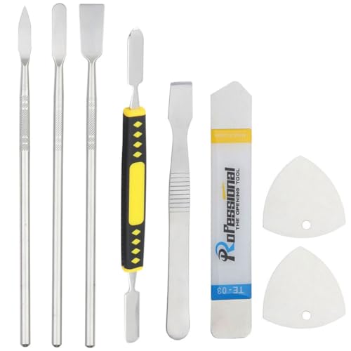 Kit di strumenti di apertura elettronica, barra di sollevamento in metallo con plettri sottili per rimuovere lo schermo del telefono cellulare, riparazione computer portatile