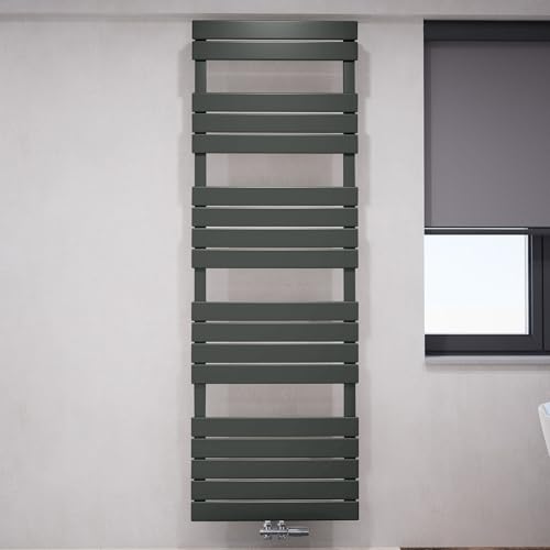 WEBER Badheizkörper Mittelanschluss Design Handtuchheizkörper Handtuchwärmer NEU in ver. Größen (600x1600mm, anthrazit)