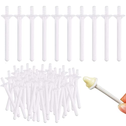 Beswow 50Pcs Nose Hair Removal Wax Kit Men Women Nose Wax Sticks Applicators Painless Safe Quick for Nostrils Cleaning and Nose Hair Removing