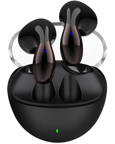 Image of Wireless Earbuds, 5.3 Headphones 40Hrs Playtime with Charging Case, Waterproof Stereo in-Ear Earphones with Microphone for iPhone Android Cell Phone Sports Workout, Black
