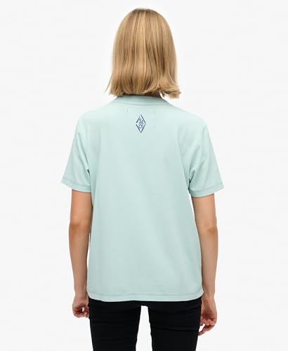 Superdry Heritage Hamptons Tee T-Shirt, Bleu Haze, 46 Femmes