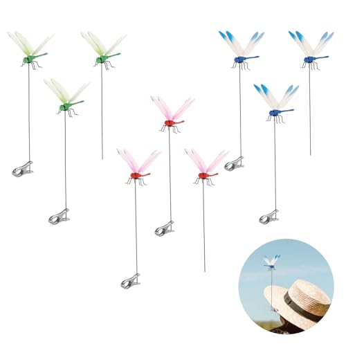 Clips de libélula 3D para dar vida y color a tu jardín o macetas del patio 2