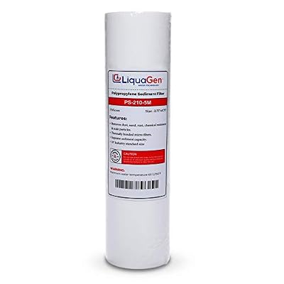 LiquaGen- 5 Micron Polypropylene Sediment Water Filter (2.5" x 10") Compatible for Any Standard RO Unit | Pack of 3 | Whole House Water Filter for Water Purifier's | Home Water Filter