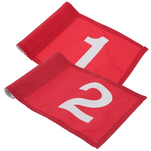 Toyvian 2Pcs Portable Golf Training Flags Practice Flags for Outdoor Use Lightweight Design for Improved Putting Accuracy for Backyard Games and Game Practice