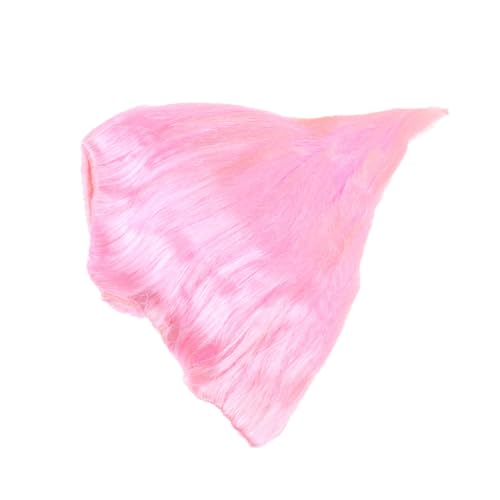 Peluca rosa vibrante BESTYASH forma de llama con fibra K-silk realista