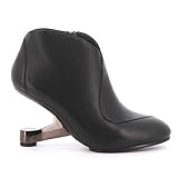 Sole: Leder United Nude Echtleder Stiefelette mit 10 cm Absatz  Eamz Shadow high Heel Bootie (37 EU, Schwarz)