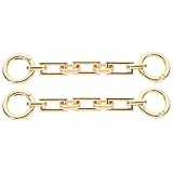 ERINGOGO 2個 バッグ延長チェーン クロスボディ対応 メタルバッグストラップエクステンダー ハンドバッグ用 ショルダー可能 おしゃれなゴー