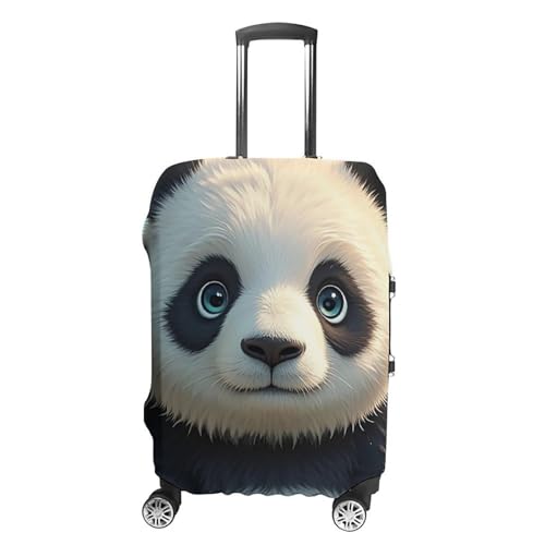 Anime Panda Face Printed Luggage Cover Protector, Fits 18-32 Inch Luggage