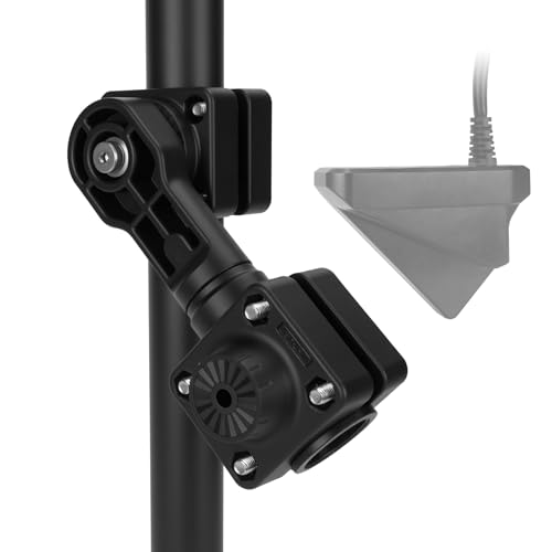 VINmounts 0 Degree Mount Compatible with LVS32,MultiMode Transducer Mount for Pole & Trolling Motor Shaft