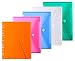 LaOficina 11 Holes Semi Poly Envelope Pocket Insert Pages for Binders, with Hook and Loop Closure Assorted Colors, A4 Size 5 Packs